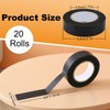 LINSIRON 20 Pack Black Electrical Tape Waterproof, 3/4In x 60Ft,