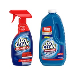 OxiClean Max Force Laundry Stain Remover Spray, 12 fl oz + 48 Fl Oz Refill Bottle Kit 60 Fl Oz Total