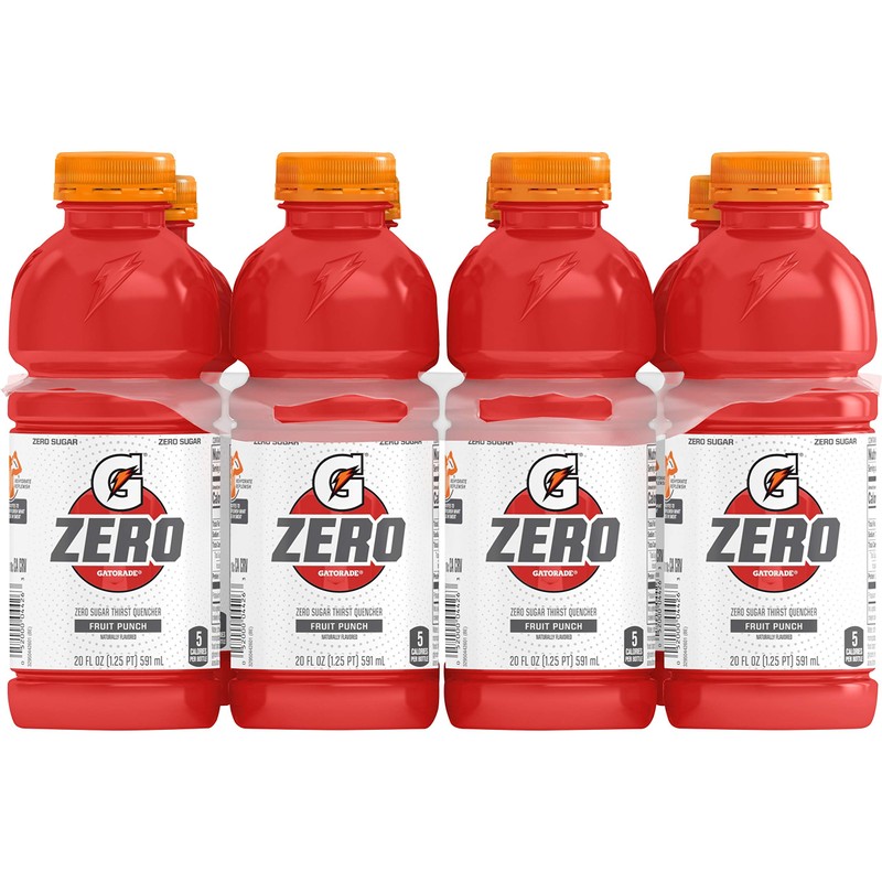 Gatorade G Zero Thirst Quencher, Fruit Punch, 20 Fl Oz