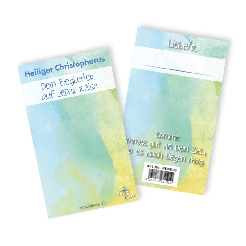 Car medal Christopher "Gute Fahrt" (3 cm "Gott schütze Dich"