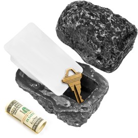 Piedra para Esconder Llaves, Ocultar Llaves de Emergencia para Exterior, Hide a Key, Roca Falsa Impermeable, Sensación y Aspecto Real, Escondite de Llaves Seguro para Jardín y Patio, Regalo para Niño
