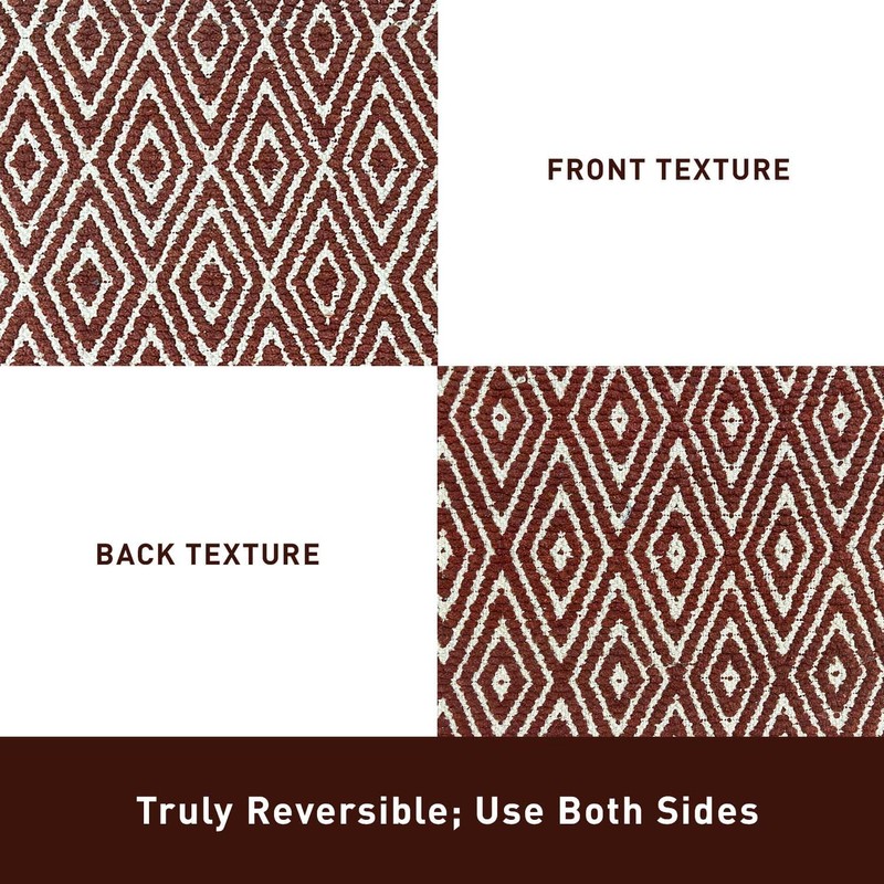 Chardin home 100% Cotton Diamond 3x5 Area Rug Fully Reversible,