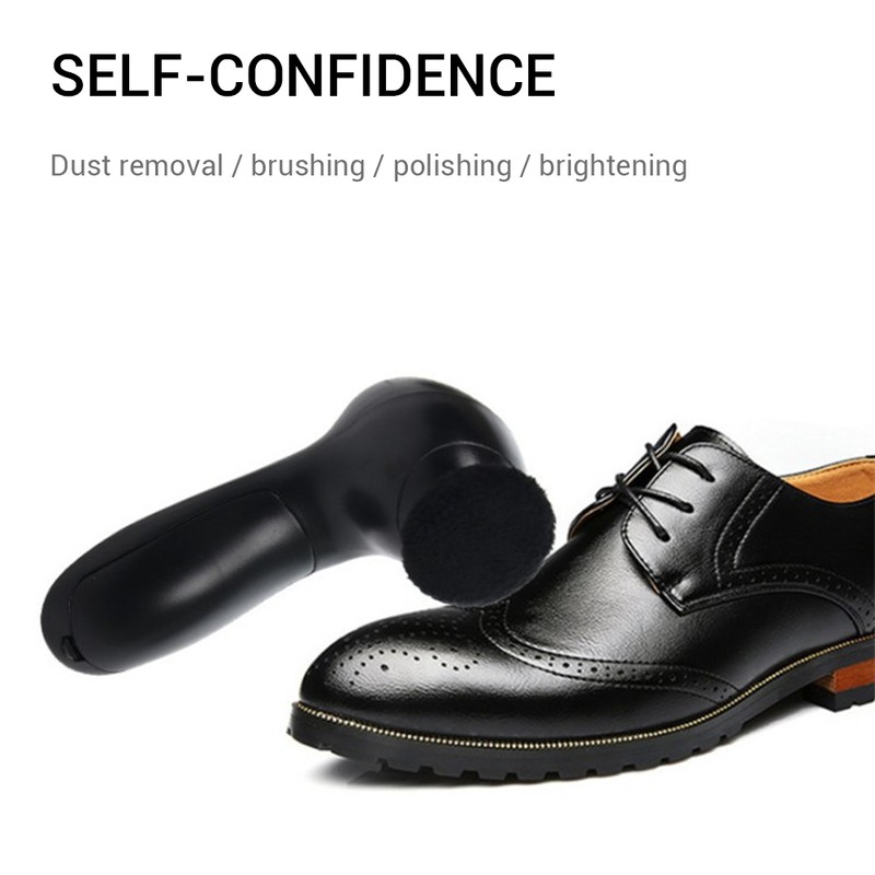 Portable Handheld Electric Shoes Polisher Brush Rechargeable Leather Shoes Brush