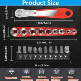 1 Pcs Right Angle Screwdriver, Ratchet Screwdriver, Mini Ratchet Set, Right Angle Phillips Magnetic for Awkward Spaces, Reversible Mini Offset