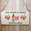 Second Ave Under Elf Surveillance Wooden Hanging Gift Rectangle Christmas