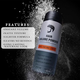 Polvo Texturizante Para Hombres, Aspecto Natural, Fijacin Fuerte, Textura Y Volumen Instantneos, Polvo Para El Cabello.                               