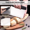 2 Pieces Baking Dough Cutter,Stainless Steel Kitchen Tools, 16x11cm Bench