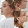 Gold Hoop Earrings For Women 14k Gold Plated Petal Design