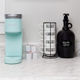 Darware Half Gallon Glass Pump Dispenser Bottle (Black), 64-Ounce Jug with Pump for Sauces, Syrups, Soaps and More