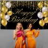 Lahviuu Gold Happy Birthday Banner 180 x 110 cm for