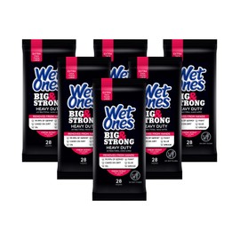 Wet Ones Anti-Bacterial Hand Wipes Big & Strong 28 Ct (6 Pack)