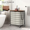 DXIGUSO Laundry Basket with Wheels, Heavy Duty Laundry Sorter 2