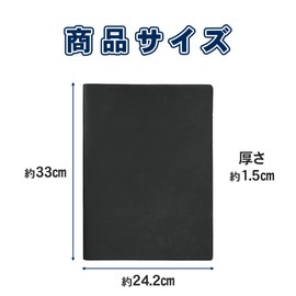 AoAkiSORA Clipboard Memo Board Binder A4 PU Leather Fabric Pen Holder Storage Pocket Magnetic Holder Company Meeting Document Storage (Black)