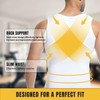 PODFAN Mens Compression Shirt Zipper, Gynecomastia Tummy Control Vest, Back