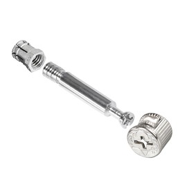 Jamiikury 50 Sets Furniture Cam Lock Fasteners, 3-in-1 Cam Locks with Alloy Dowel 1-9/16" / 40mm
