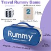 Doublefan Rummy Set,Travel Size Rummy Game with Durable Canvas Bag,