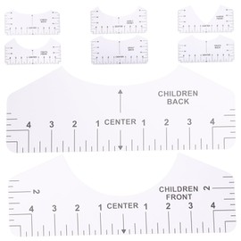 SHINEOFI 8Pcs Shirt Ruler Guide Precise Neck Measurement for DIY T Shirt Projects Easy to Use Alignment Tools for Home and Clothing Stores