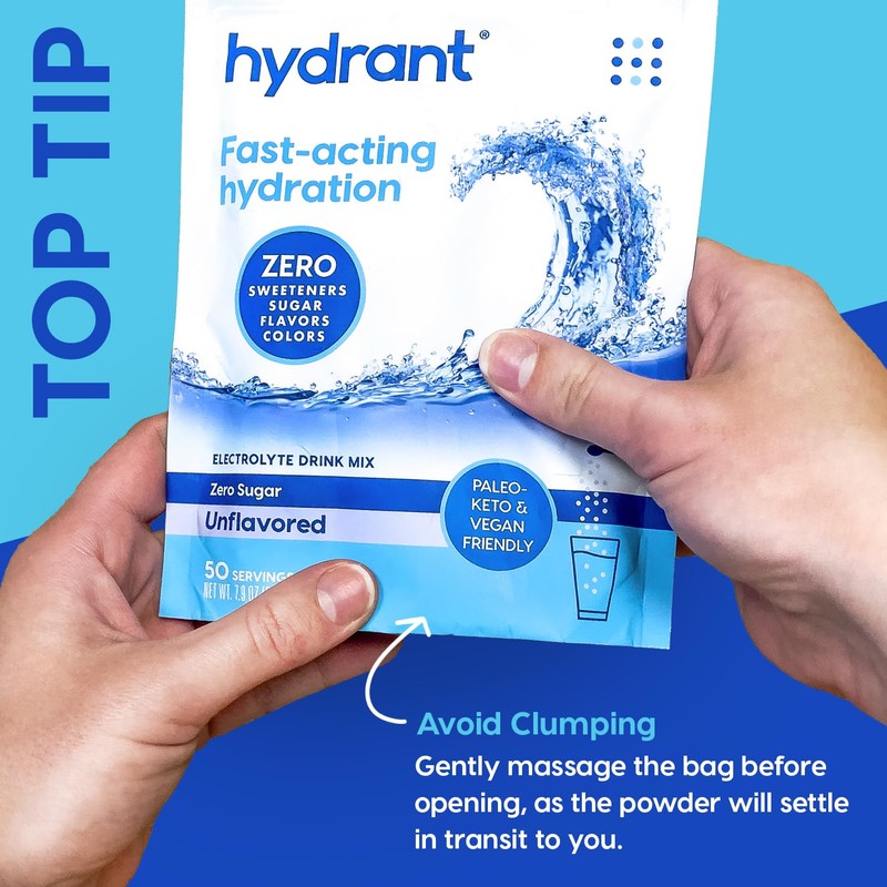 Hydrant - Bulk Hydration Powder, Unflavored, 50 Servings Fast Acting