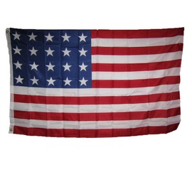 JumpingLight 3x5 USA American 20 Star Linear 1818 Historical Flag 3x5 Banner Grommets