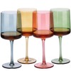 Navaris Multi-Colour Tinted Wine Glasses - Set of 4 -