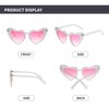 YOSHYA Clout Goggle Heart Sunglasses Vintage Cat Eye Mod Style