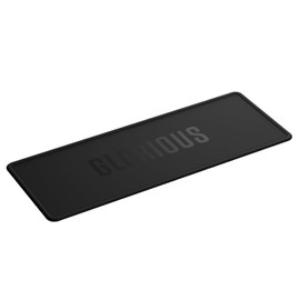 Glorious Gaming Sound Dampening Keyboard Mat - Stitched Edges, Absorbs Keyboard Sounds & Vibrations, Machine Washable, Non-Slip Base, Fits Most Tenkeyless Keybaords, 14.17 x 5.35 x 0.16mm - Black