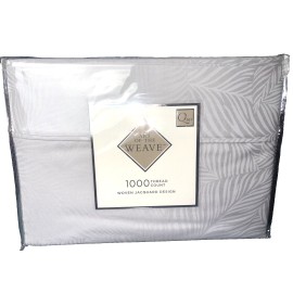 Art of the Weave 1000 TC Cotton Blend Sheet Set Feathers/Leave