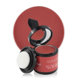 VOLLUCK Root Touch up Powder, Instant Hairline Powder for Thinning Areas and Gray Hair Coverage, Natural and Non-greasy Root Cover up for Women and Men (Red, 0.35 Ounce)