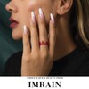IMRAIN Blue Press on Toenails Short Square Fake Toe Nails