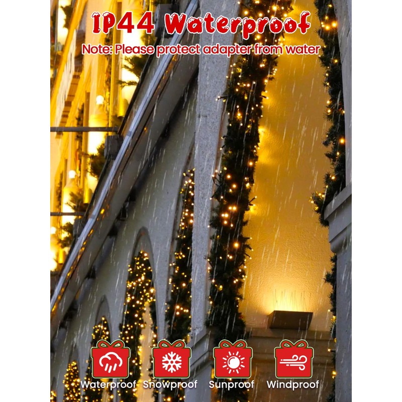 75FT 1500 LED Christmas Cluster Lights, Firecracker String Lights with