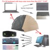 3 PCS/Pack Universal Hebrew Matte Keyboard Alphabet Stickers, Transparent Background