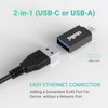atolla USB LAN Adapter, Aluminium USB Hub with 3 USB