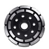 HERZO Diamond Concrete Grinding Wheel 5 inch,Double Row Diamond Cup