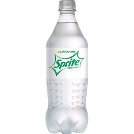Zero Sprite, 20 oz Bottles - Pack of 24