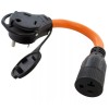 AC WORKS® 30A Piggy-Back TT-30 Plug to NEMA 5-20 Household