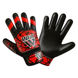 WFX Goalkeeper Gloves for Kids Children Boys Youth Soccer Goalie Gloves with Double Wrist Support football Goalkeeping Gloves Grip Palm Protection (Red, Size 6 Suitable for 12 to 15 Years old)