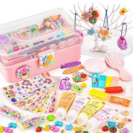 Guka Sticker Set For Girls, Art Making Kit Girl Toy With Cute Stickers/Cream Glue/Decoration Accessories, Birthday Gifts DIY Pink Toys (533PCS)