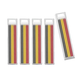 MROOFUL 5 Pack 2.8mm Colored Replaceable Refill Rods for Woodworking Pencil Deep Hole Construction Pencil Leads Marking Tools12CM Length Core (3 colors)