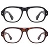 AMOMOMA 2 Pack Retro Square Aviator Reading Glasses for Women