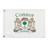 Connor Irish Coat of Arms Small White Flag - 12"x18"