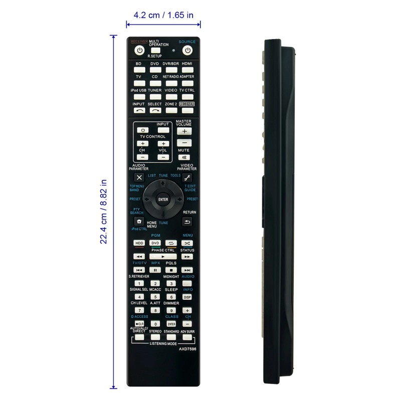 For Pioneer AXD7596 Replace Remote for Pioneer Elite VSX-1020-K VSX-1025
