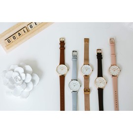 Black Leather Watch Band, 18mm Leather Watch Band, 20mm Quick Release Watch Band, 22mm Watch Band Easy Interchangeable 18mm Watch Band, Quick Release Leather Watch Strap, Nude,Silver Buckle)