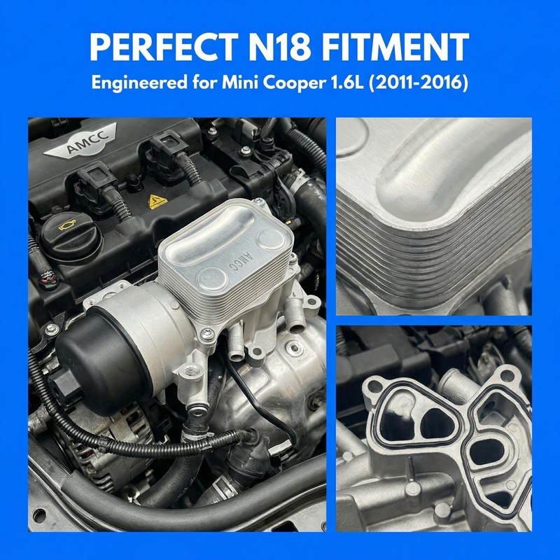 AMCC Engine Oil Cooler and Oil Filter Housing Compatible with