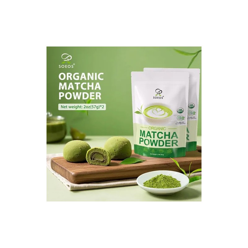 Polvo De Matcha Orgánico Para Lattes Y Hornear (4 Oz)