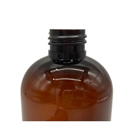 Empty Shampoo Bottles - 8 oz - 3 Pack - Pump Bottles Dispenser for Soap Cream Lotion Gel -Amber PET Boston Round with Black Pump- by Natural Farms