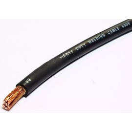Yes 20 FT 6 gauge AWG EXCELENE 105c WELDING CABLE BLACK MADE IN USA COPPER