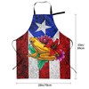 MANQINF Puerto Rico Flag Apron,Waterproof Women Men Aprons With 2