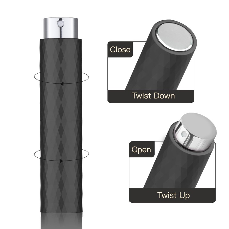 LISAPACK 8ML Perfume Atomizer Spray Bottle (2 PCS) Empty Cologne