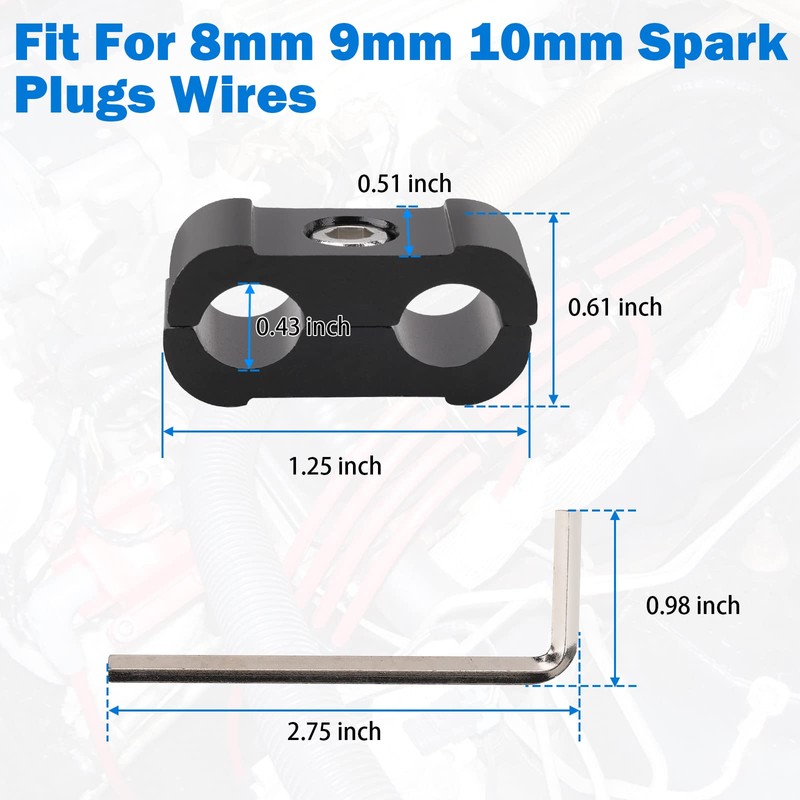 12pc Car Engine Spark Plug Wire Separator Divider Set for