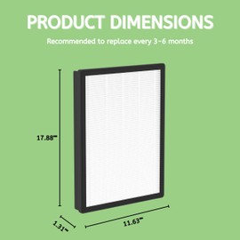 Nispira AP450F True HEPA Filter Compatible with Envion Allergy Pro AP450 Air Purifier. 1 Pack